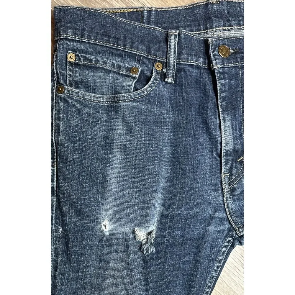 Levis 511 Jeans 34x32‎ Blue Distressed Denim Men's